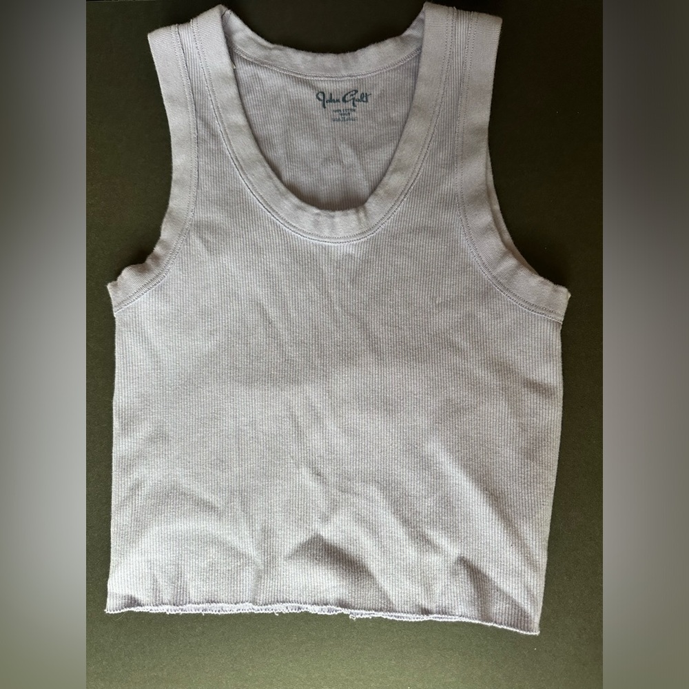 John Galt Ribbed Tank Crop Top